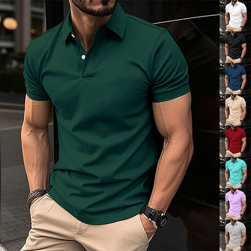 Men's Plain Short Sleeve Polo