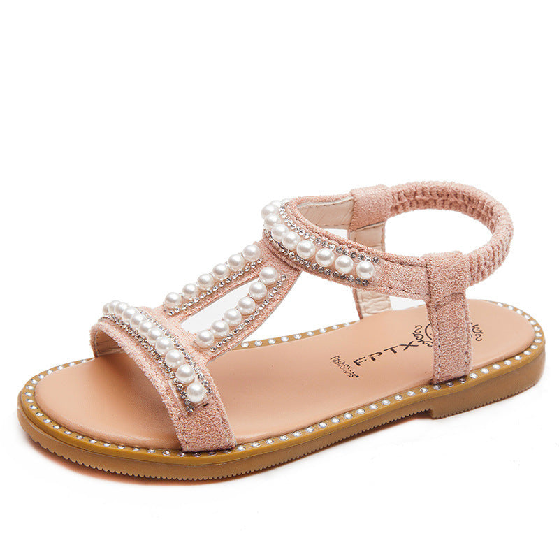 Girls Summer Pearl Sandals