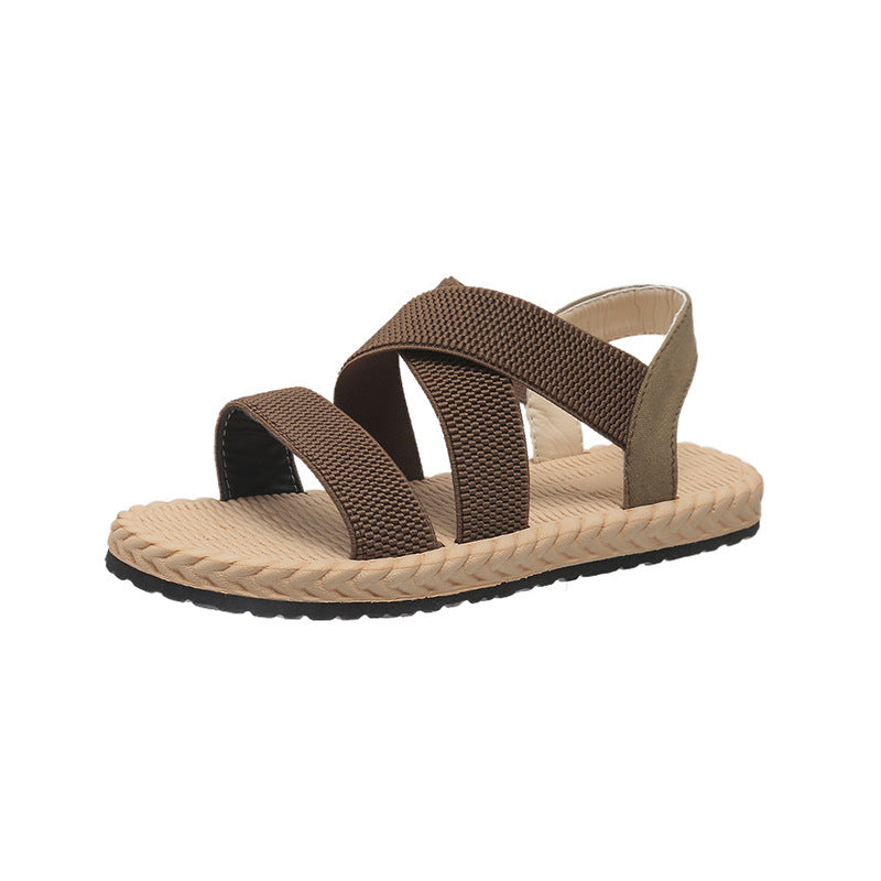 Flat Cross Roman Sandals