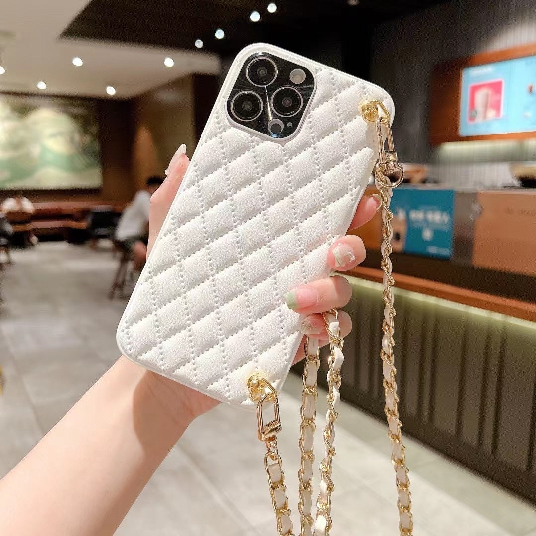 Diamond Plaid Crossbody Protective Phone Case