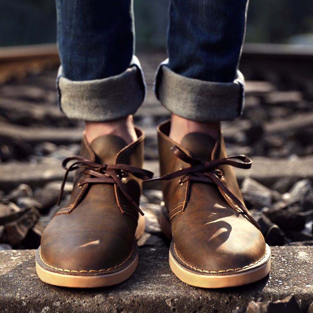 Men's Low Top Cowhide Boots