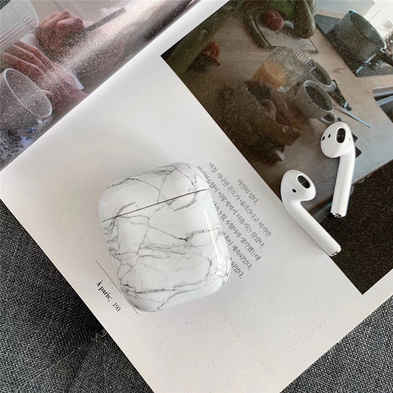 Luxury White Marble AirPods Case