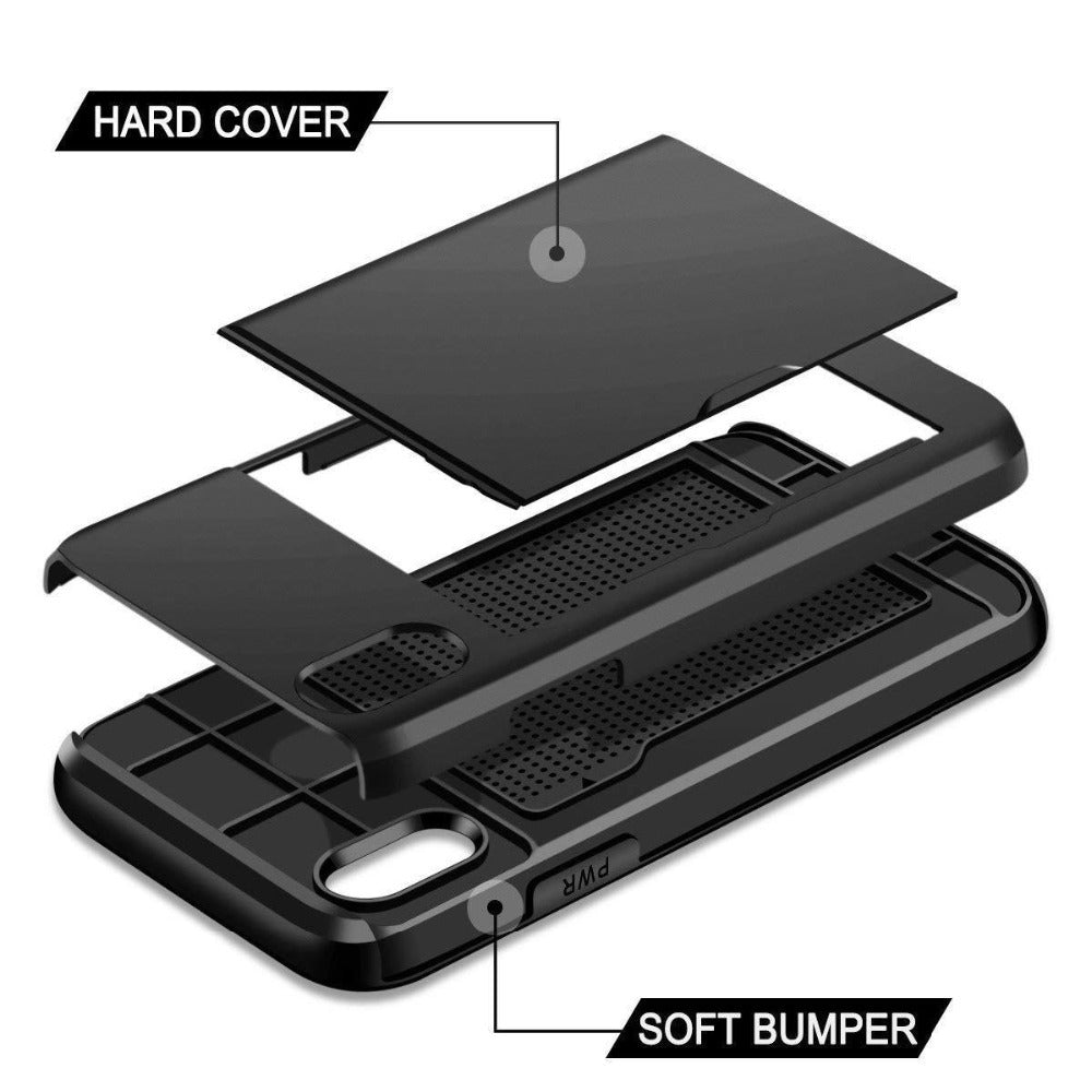 Dual Layer Hybrid Defender Armor Case with Card Pocket