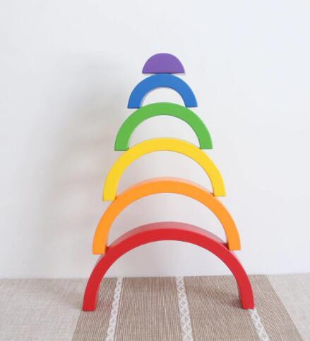 Jigsaw Puzzle Rainbow Building Blocks