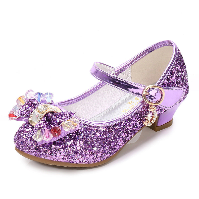 Sparkling Crystal Leather Shoes