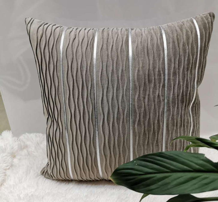 Velvet Striped Sofa Cushion Cover