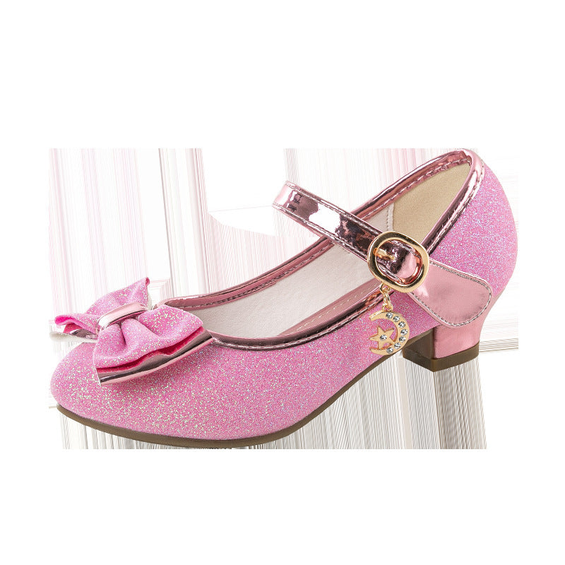 Girls Crystal Leather Shoes