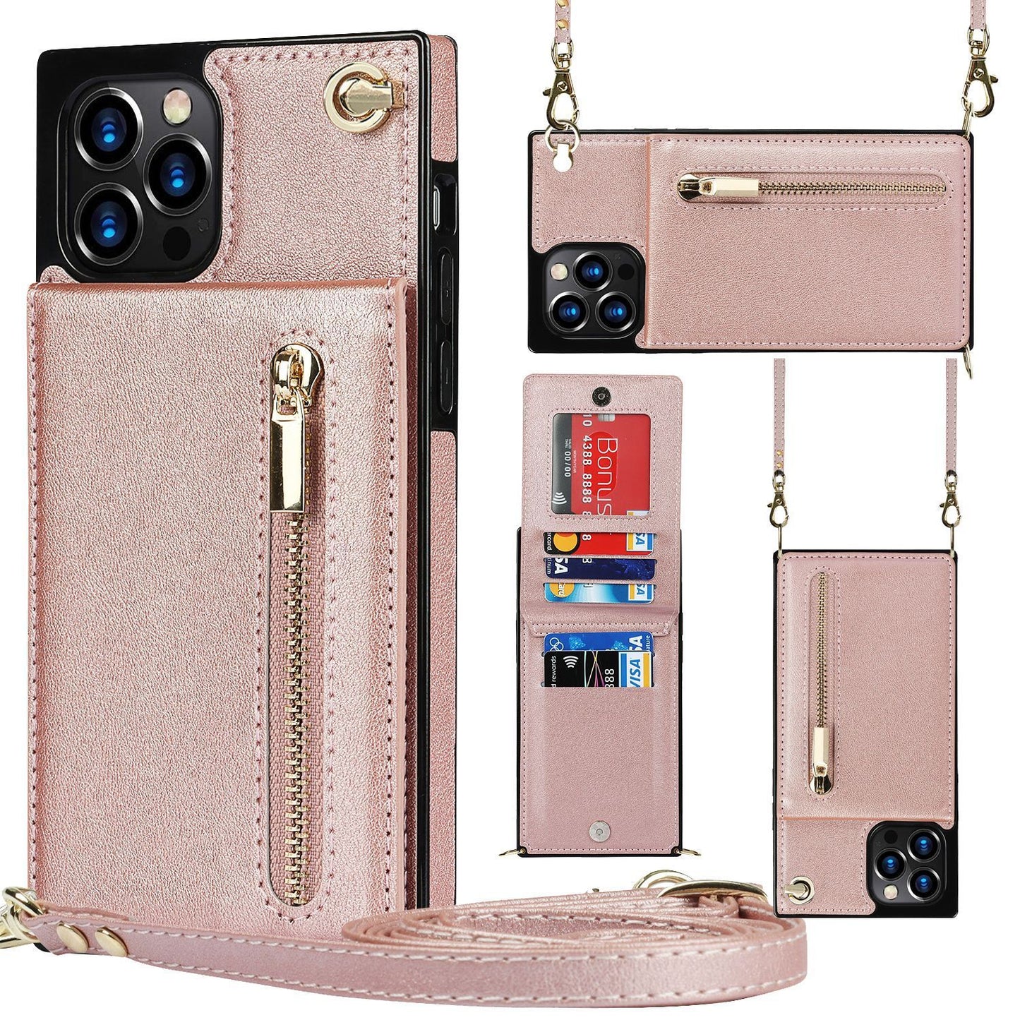 Zipper Crossbody Phone Case hoozimstyle.com