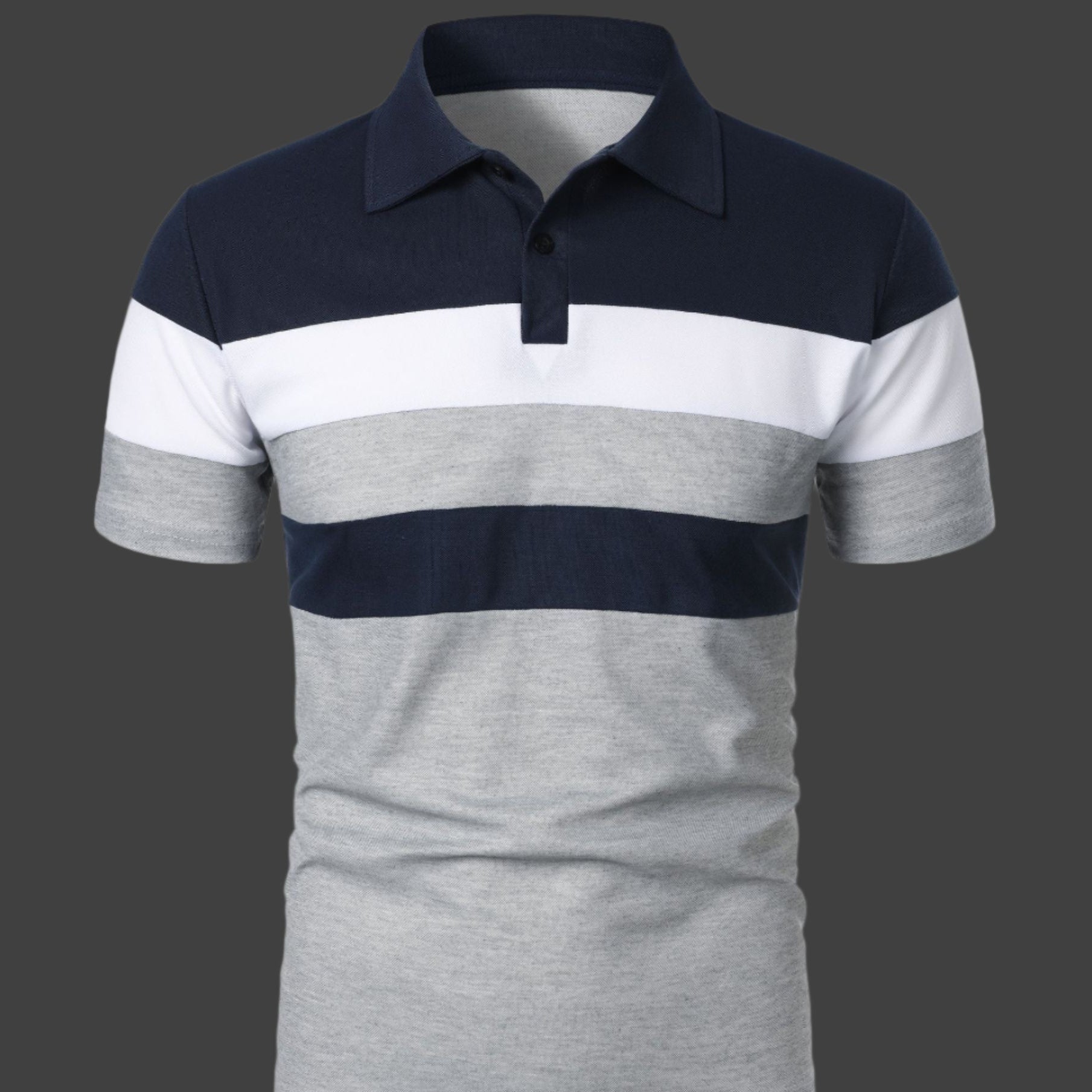 Men's Three Stripes Color Matching T-Shirt on hoozimstyle.com