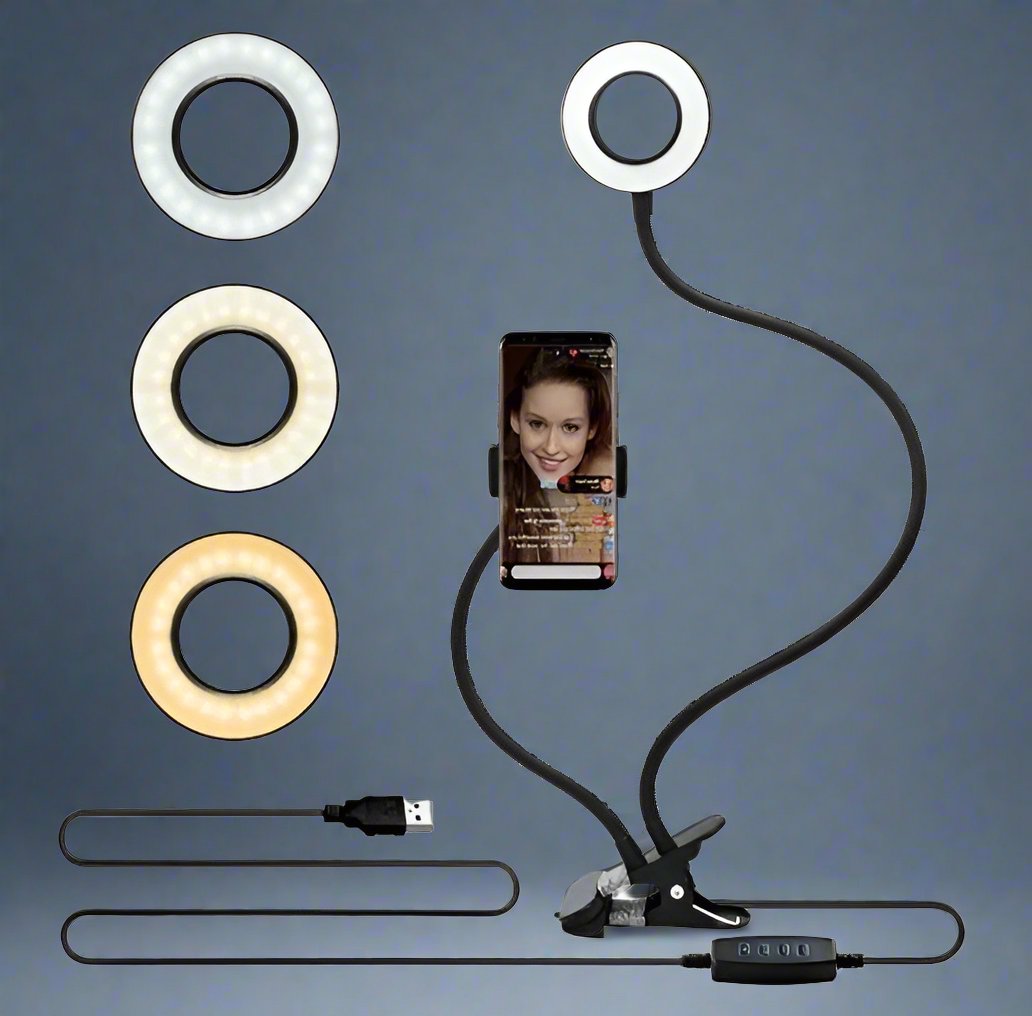 LED Selfie Ring Light with Adjustable 8cm Stand hoozistyle.com