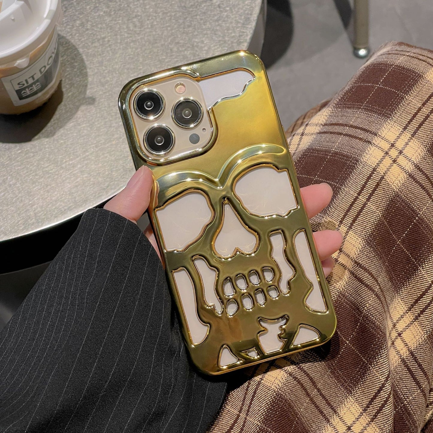 Electroplated Skull Phone Case