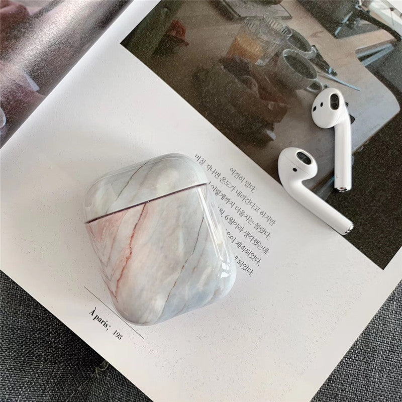 Luxury White Marble AirPods Case