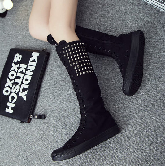 Lace-up Punk Rivet Shoes