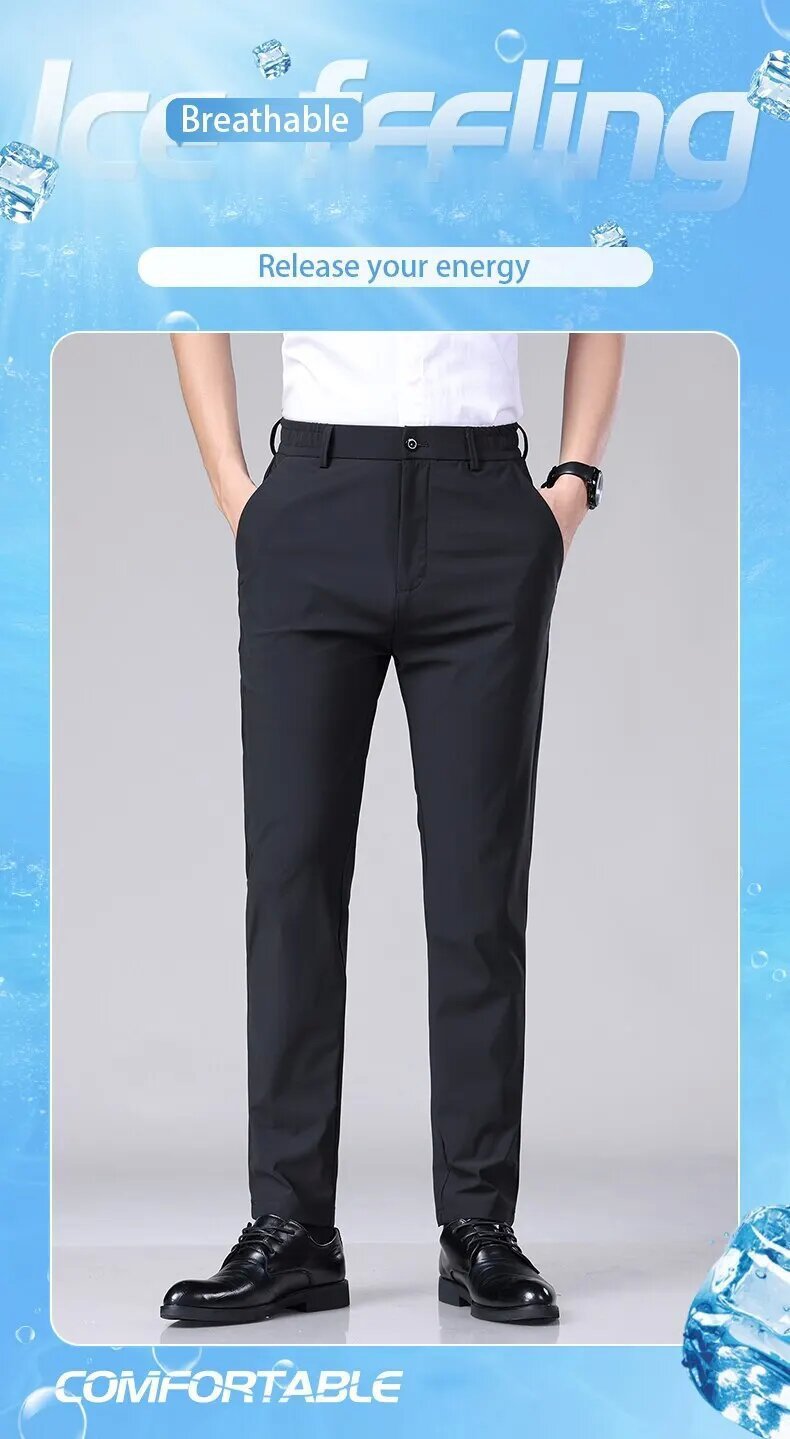 Men's Thin Business Stretch-fit Pants