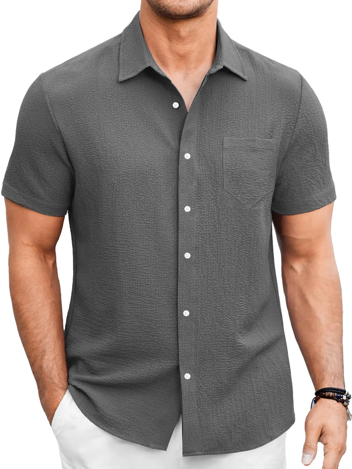 Simple And Comfortable Short Sleeve Shirt