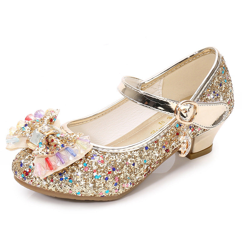 Sparkling Crystal Leather Shoes