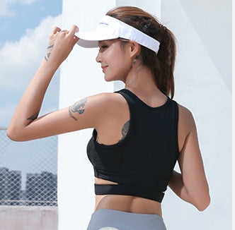 New fashion hollow-out splice yoga sports bra