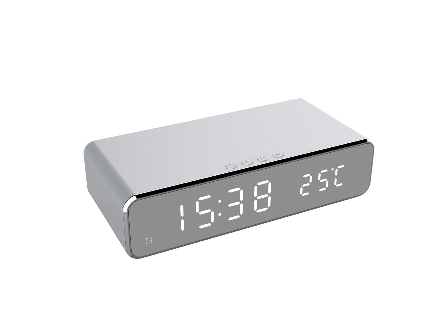 LED Electric Alarm Clock with Wireless Charger