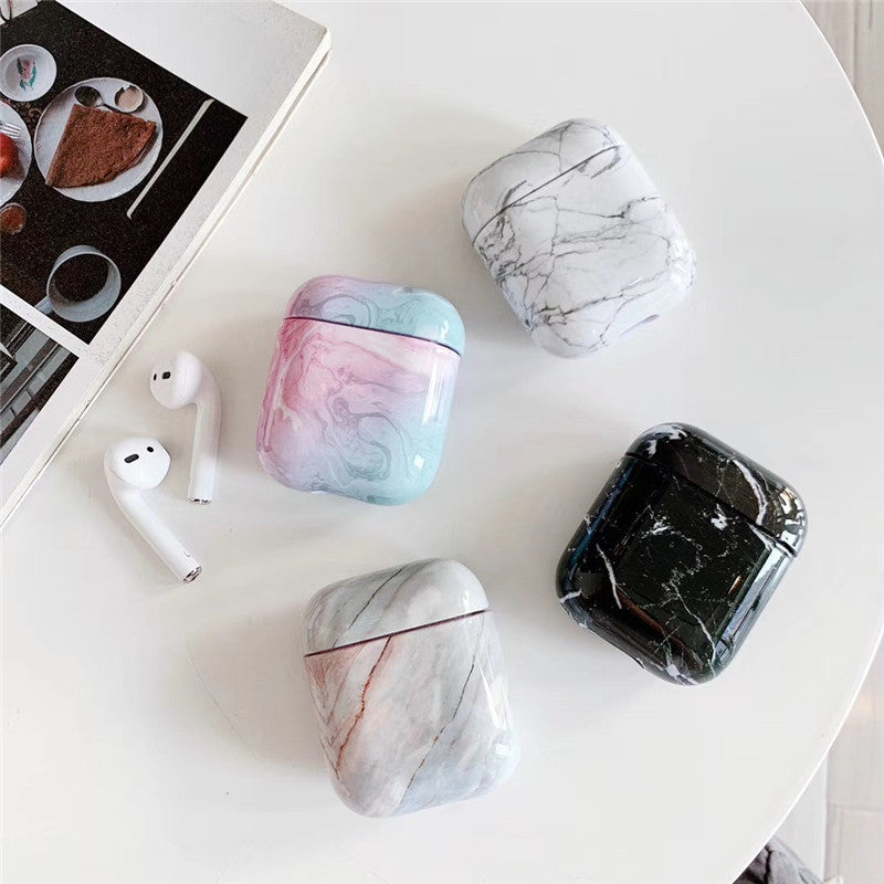 Luxury White Marble AirPods Case