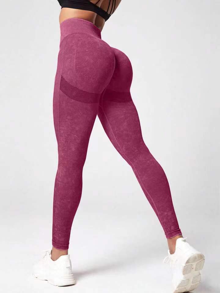 Matte Washed Seamless Yoga Hip Lift Fitness Pants