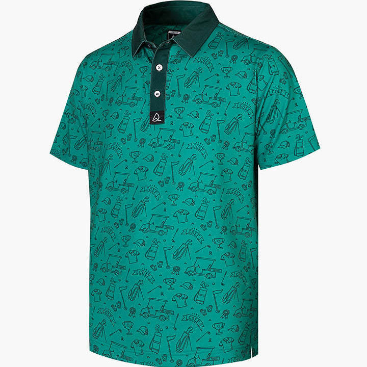 Men's Printed Short Sleeve Polo