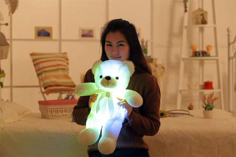 LED Teddy Bear Stuffed Pillow