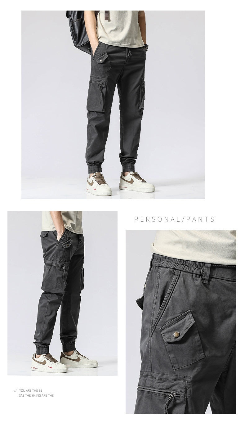 Men's Pure Cotton Multi-pocket Pants