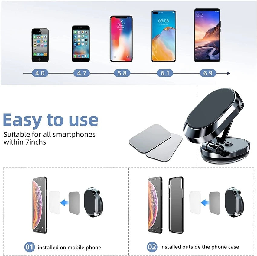 Versatile Magnetic Car Phone Holder