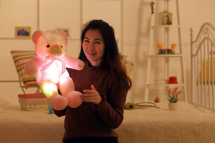 LED Teddy Bear Stuffed Pillow