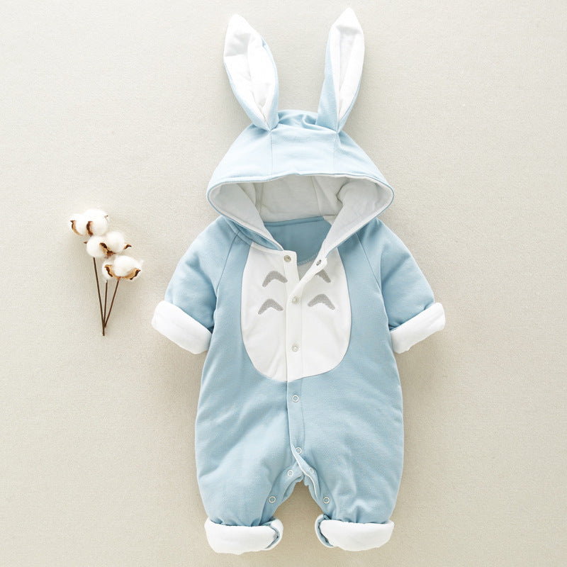 Baby Hooded Cotton Romper