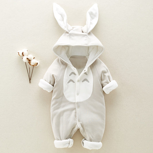 Baby Hooded Cotton Romper