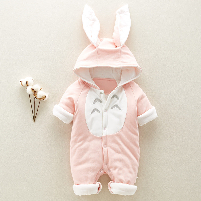 Baby Hooded Cotton Romper