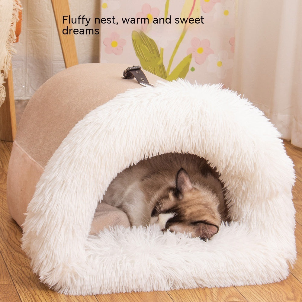 Moisture-proof Long Fur Cat-Puppy Nest