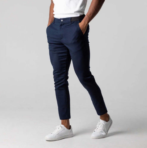 Men Slim Straight Pants