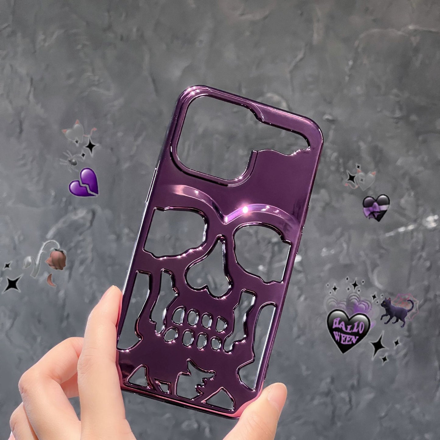 Electroplated Skull Phone Case