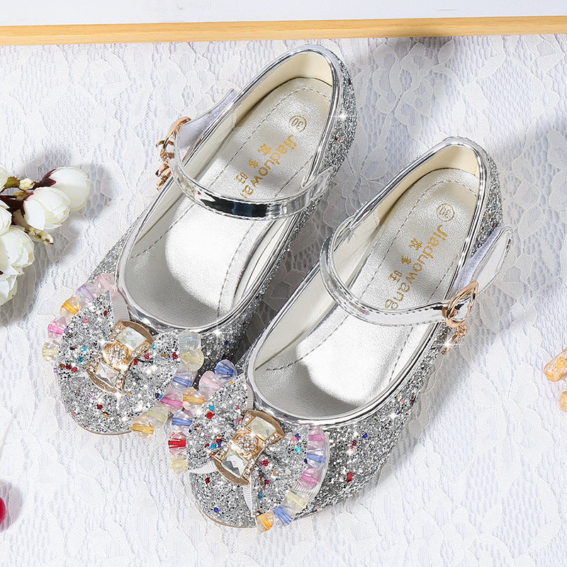 Sparkling Crystal Leather Shoes