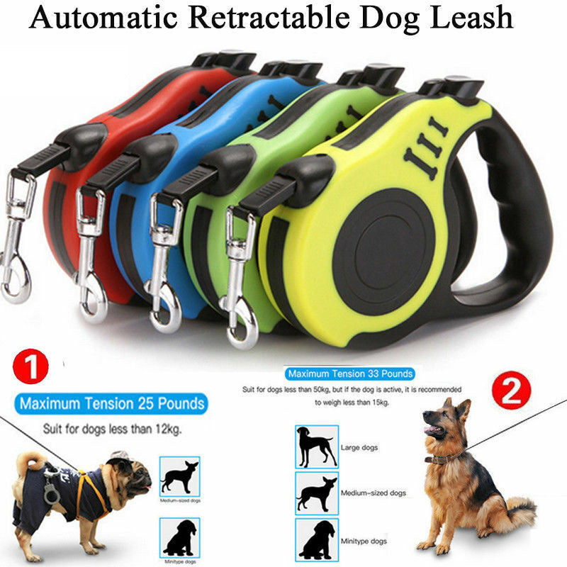 Automatic Retractable Dog Leash Collar