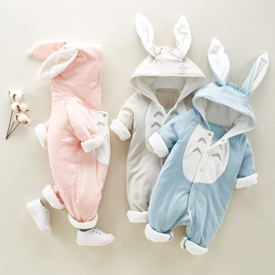 Baby Hooded Cotton Romper