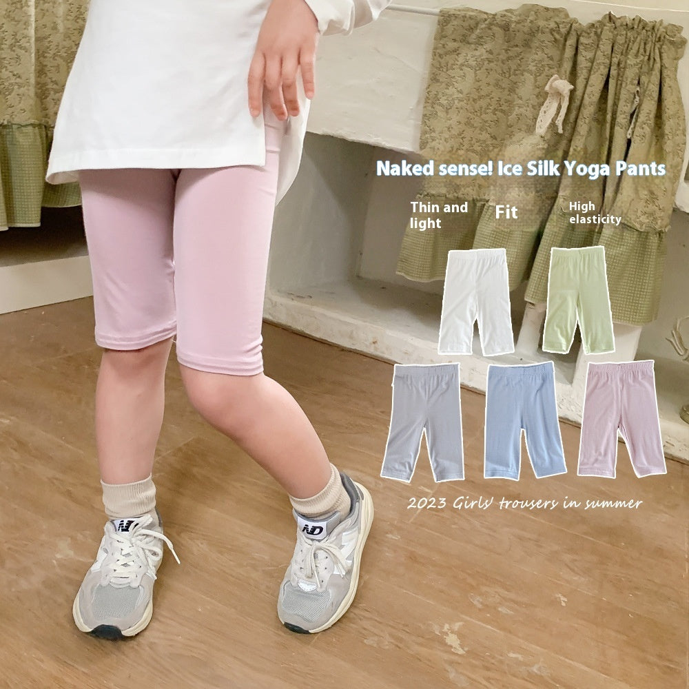 Girls' Ice Silk Safety Pants