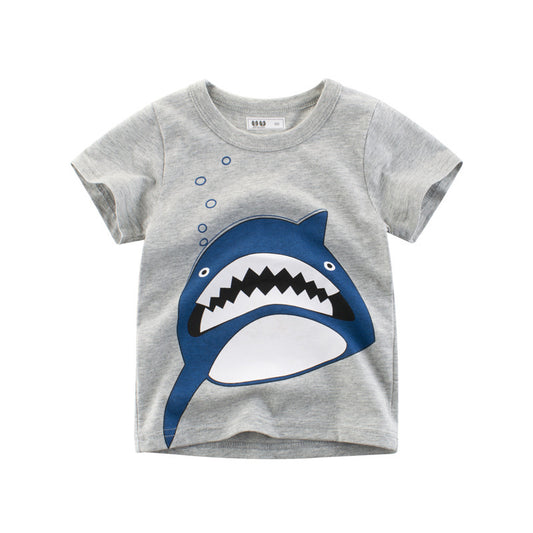 Kids Shark Printed T-shirt