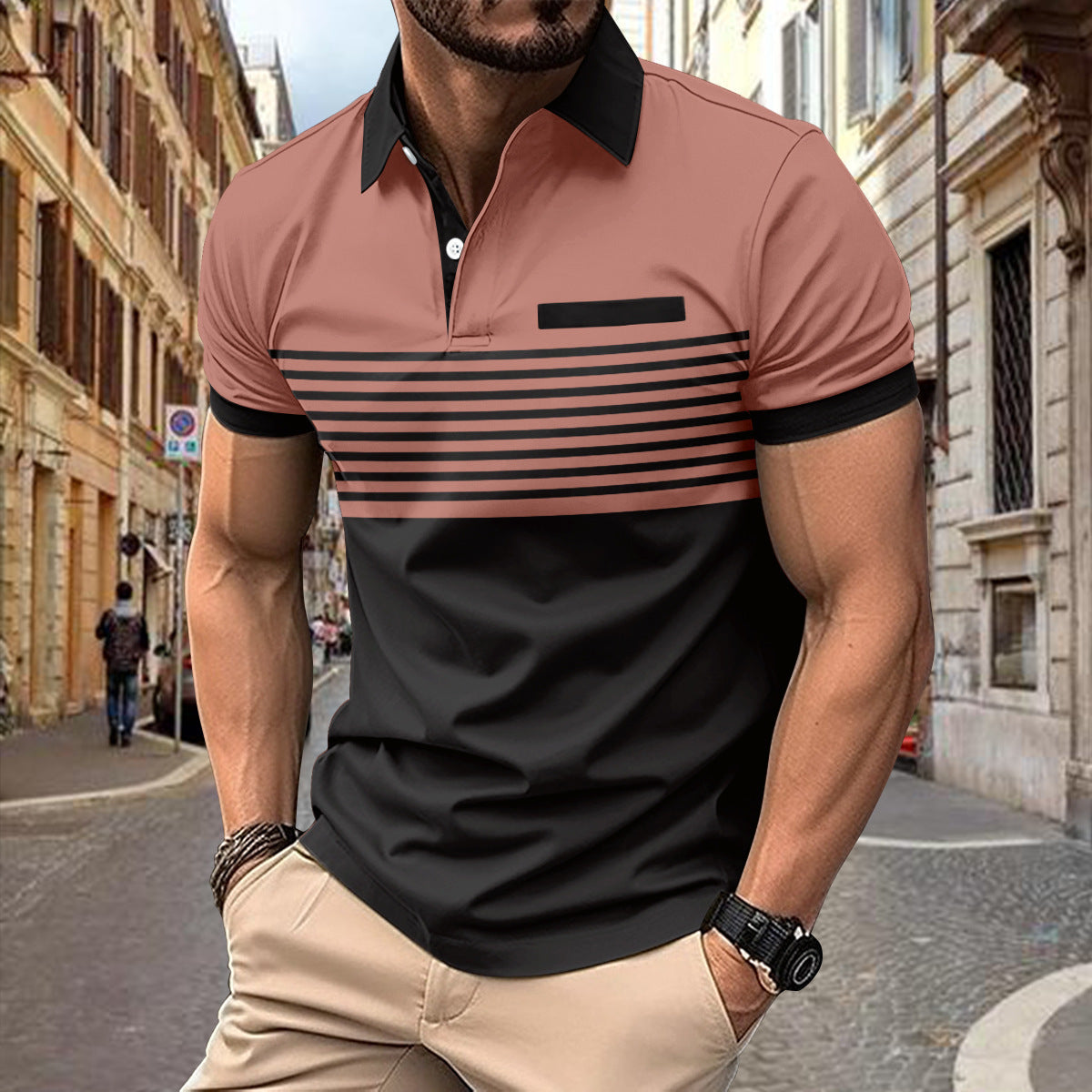 Men's Casual Striped Shirt