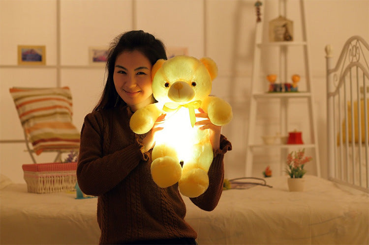 LED Teddy Bear Stuffed Pillow