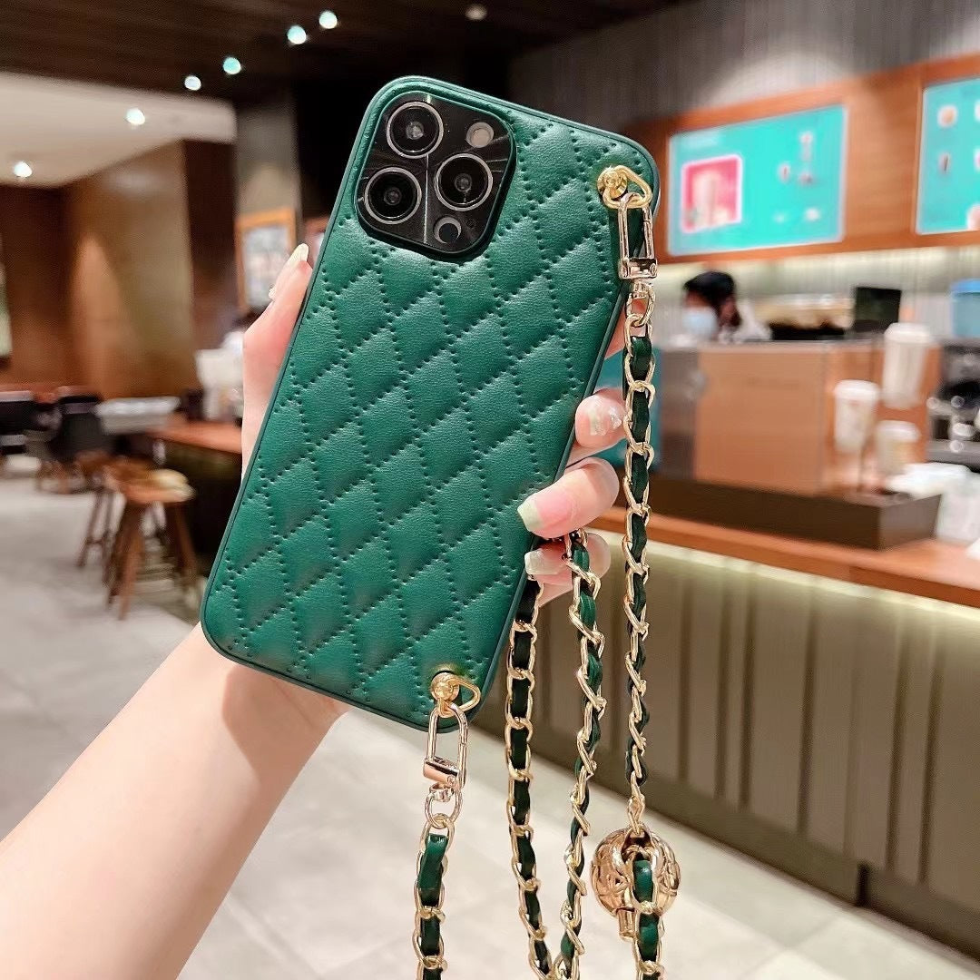 Diamond Plaid Crossbody Protective Phone Case