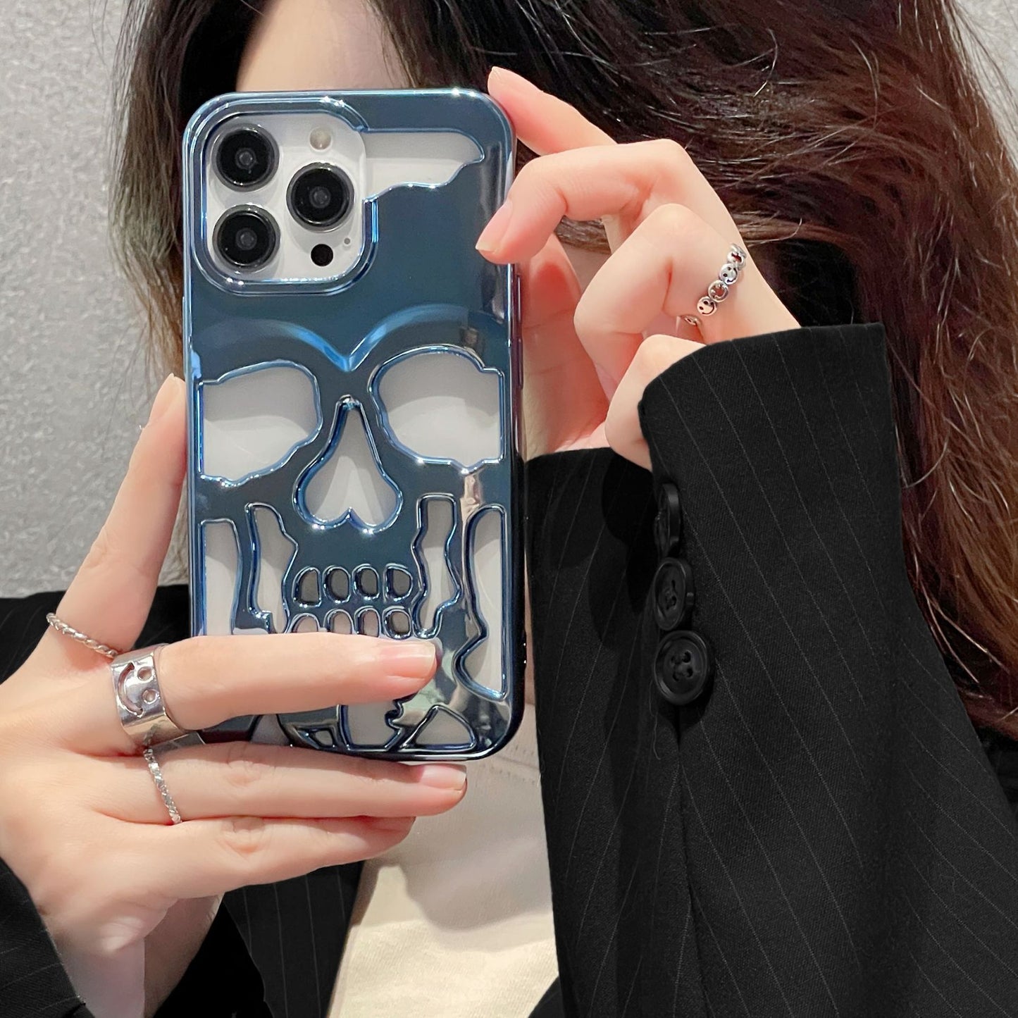 Electroplated Skull Phone Case