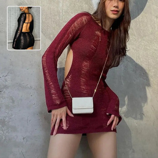 Backless Hip-hugging Short Dress Hoozim Style