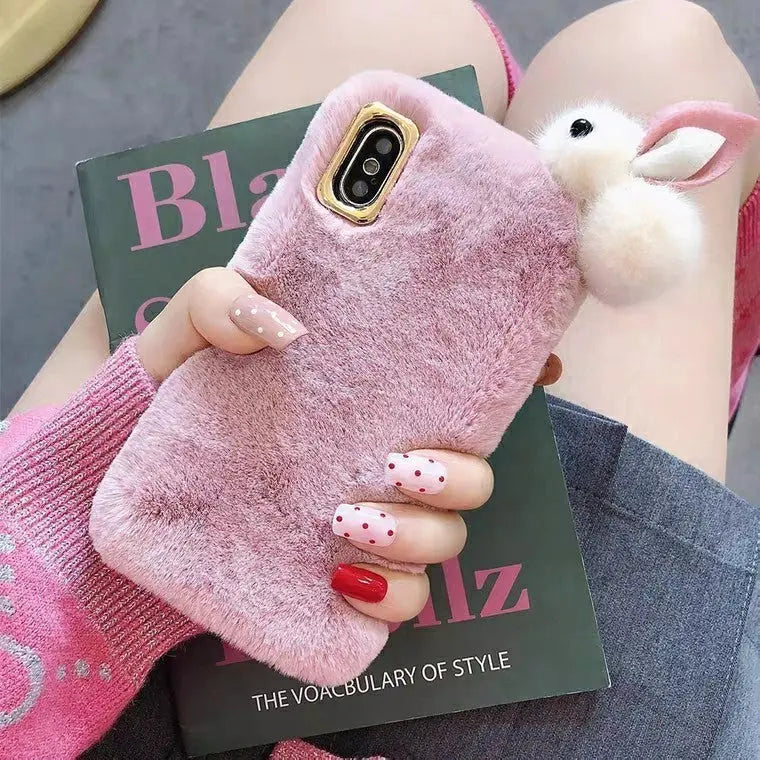 Furry Rabbit Phone Case Hoozim Style