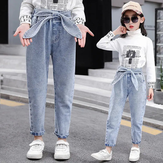 Girls' Light Blue Denim Jeans Hoozim Style