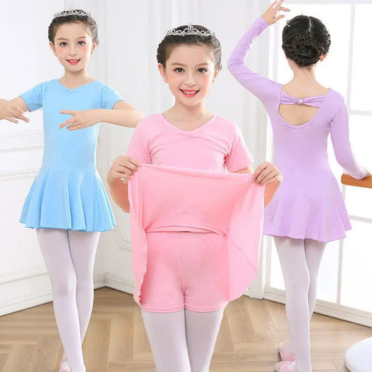 Girls' Short Sleeve Exercise Dress Hoozim Style