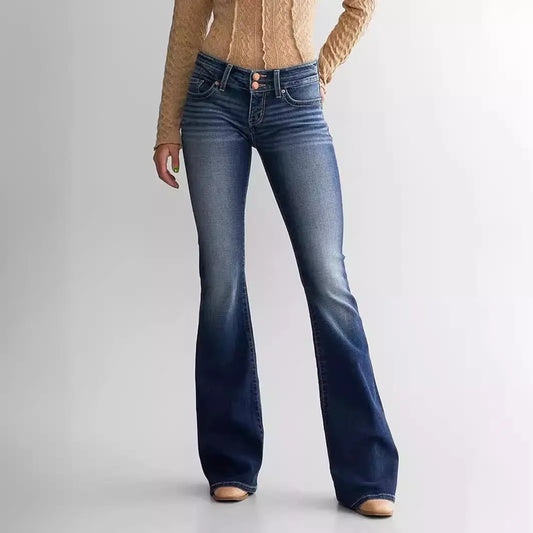 Ladies Retro Flared Jeans Hoozim Style