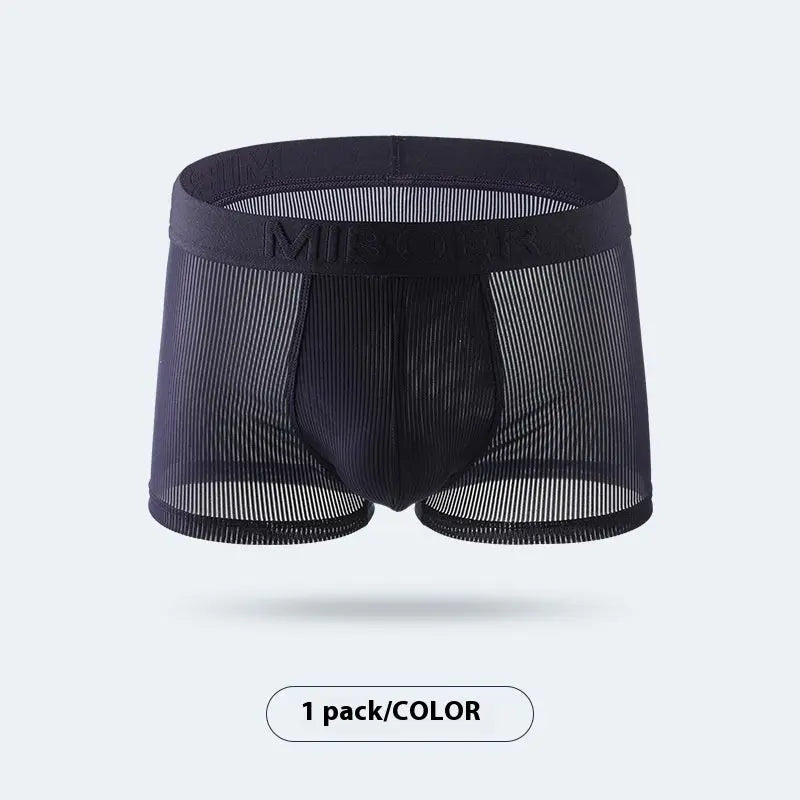 Men's Breathable Ice Silk Boxer Shorts on hoozimstyle.com